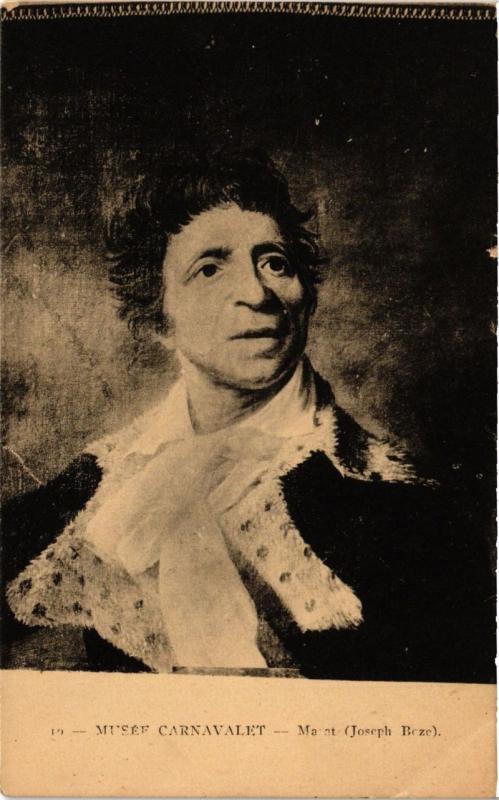 Carte postale ancienne Paris (3e) - Musée Carnavalet - Marat (Joseph Boze) à Paris 3e