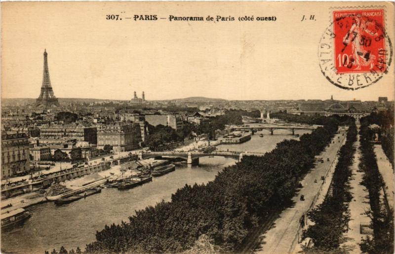 Carte postale ancienne Paris Panorama de Paris