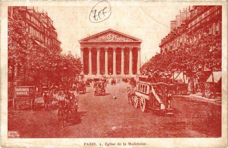 Carte postale ancienne Paris (8e) - La Madeleine à Paris 8e