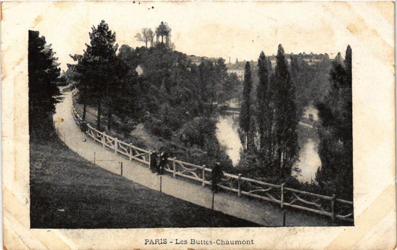 Carte postale ancienne Les Buttes-Chaumont à Paris 19e