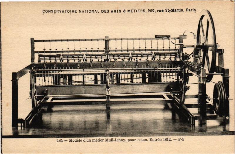 Carte postale ancienne Paris (3e) Cnam - Modele d'un métier Mully-Jenny, pour coton à Paris 3e