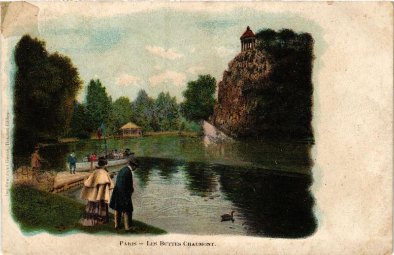 Carte postale ancienne Les Buttes-Chaumont à Paris 19e