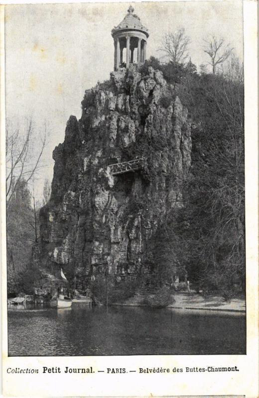 Carte postale ancienne Belvédère des Buttes-Chaumont à Paris 19e
