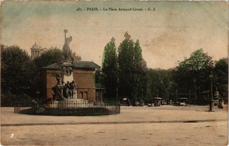 Carte postale ancienne La Place Armand-Carrel à Paris 19e
