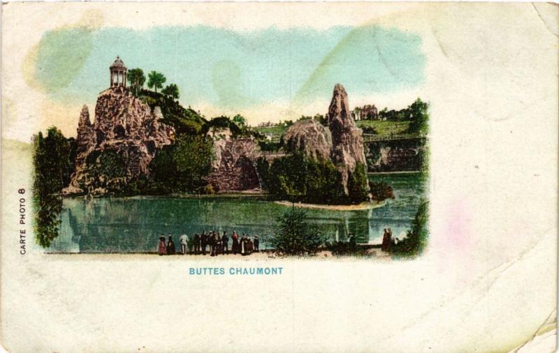 Carte postale ancienne Buttes Chaumont à Paris 19e