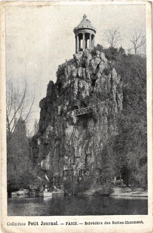 Carte postale ancienne Belvédère des Buttes-Chaumont à Paris 19e