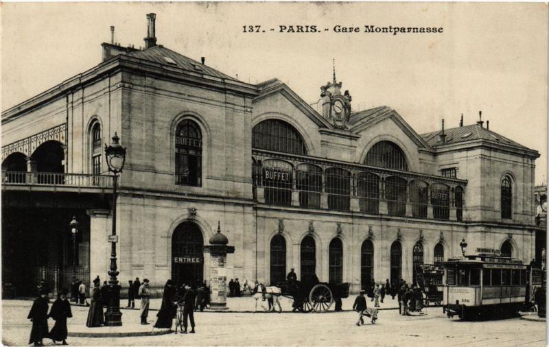 Carte postale ancienne Gare Montparnasse à Paris 6e