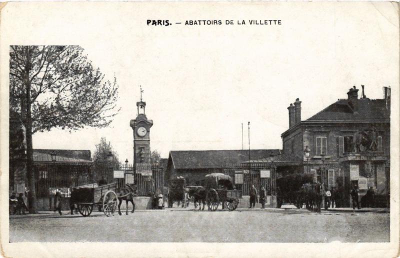 Carte postale ancienne Abattoirs de la Villette à Paris 19e