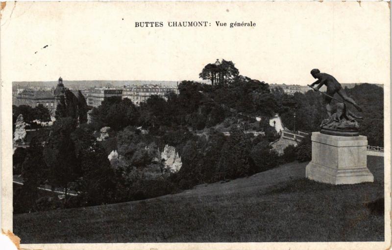 Carte postale ancienne Buttes Chaumont : Vue générale à Paris 19e