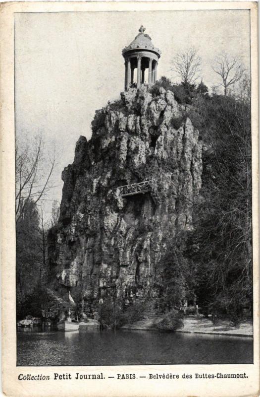 Carte postale ancienne Belvédère des Buttes-Chaumont à Paris 19e