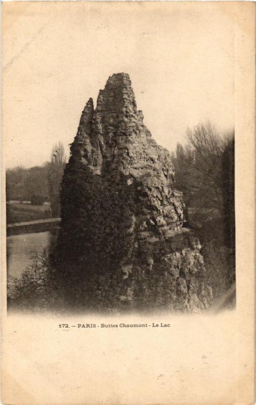 Carte postale ancienne Buttes Chaumont - Le Lac à Paris 19e
