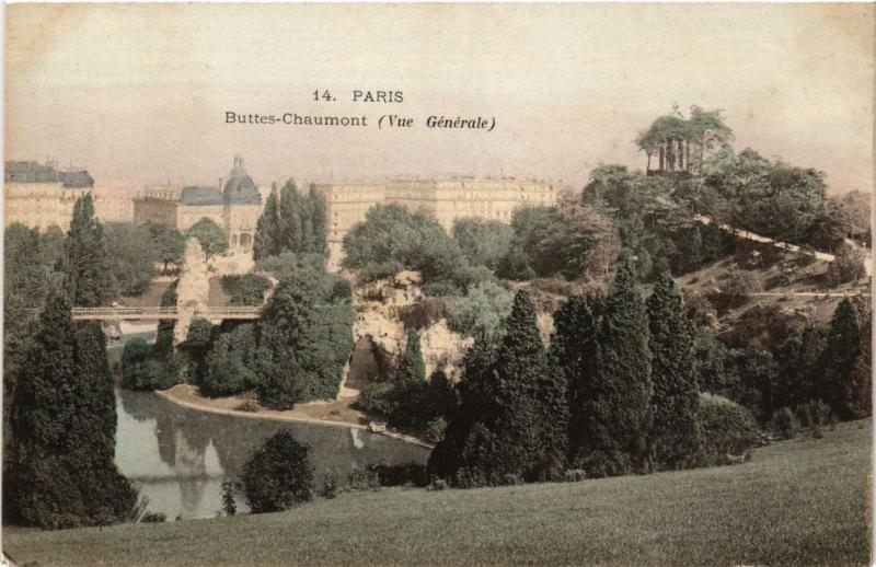 Carte postale ancienne Buttes-Chaumont - Vue Générale à Paris 19e