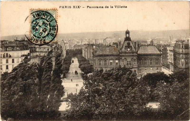 Carte postale ancienne Panorama de la Villette à Paris 19e