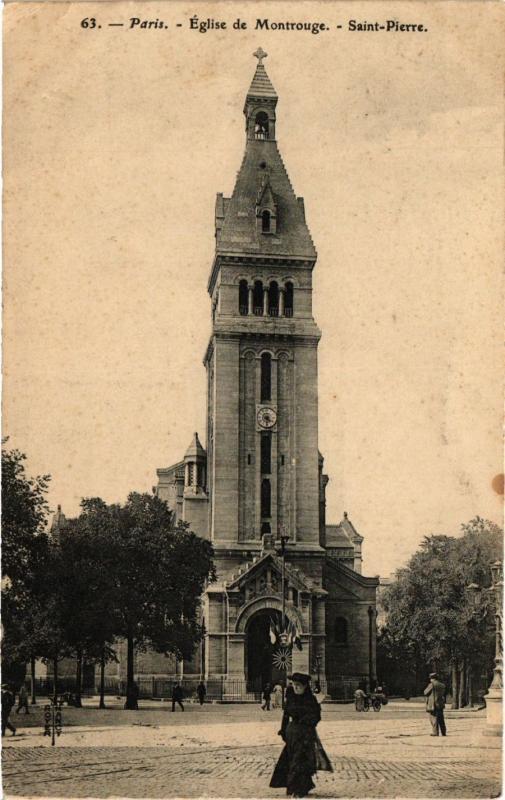 Carte postale ancienne Eglise de Montrouge - Saint-Pierre à Paris 14e