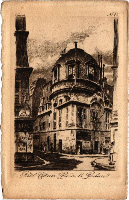 Carte postale ancienne Paris 5e-Hotel Colberts-Rue de la Buckerie à Paris 5e