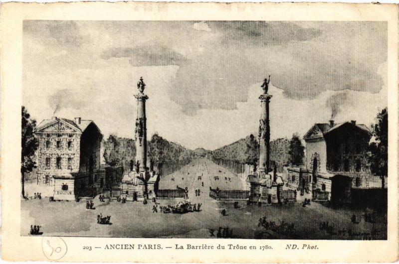 Carte postale ancienne Ancien Paris - La Barriére du Trone