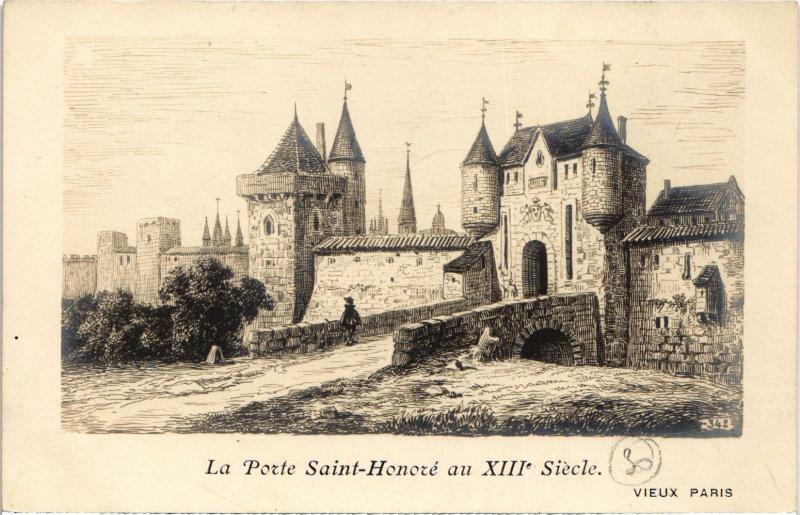 Carte postale ancienne Ancien Paris - La Porte Saint-Honoré