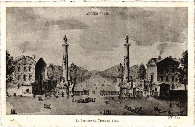 Carte postale ancienne Ancien Paris - La Barriére du Trone