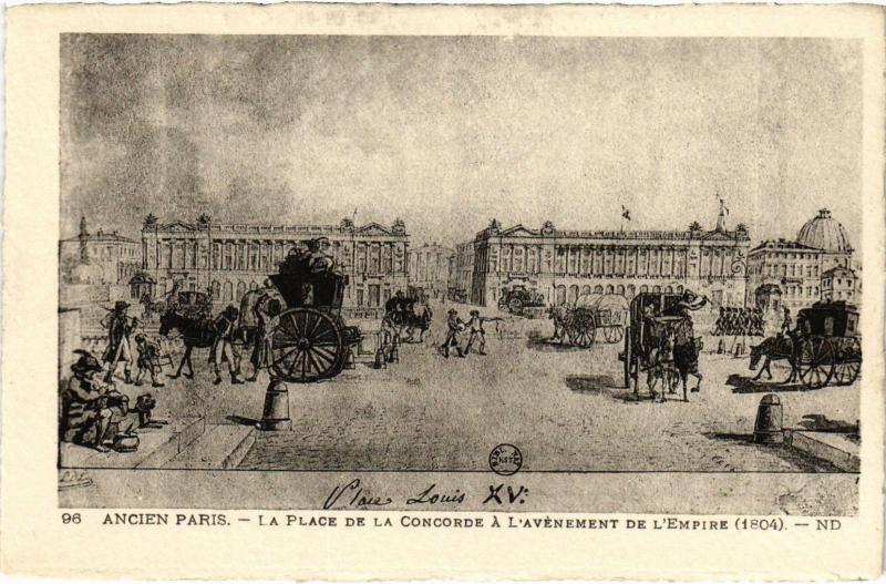 Carte postale ancienne Ancien Paris - La Place de la Concorde