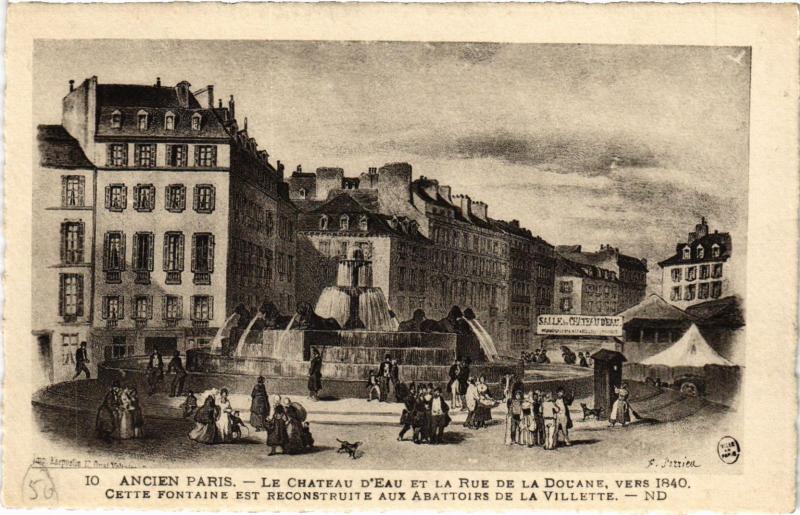 Carte postale ancienne Ancien Paris - Le Chateau d'Eau