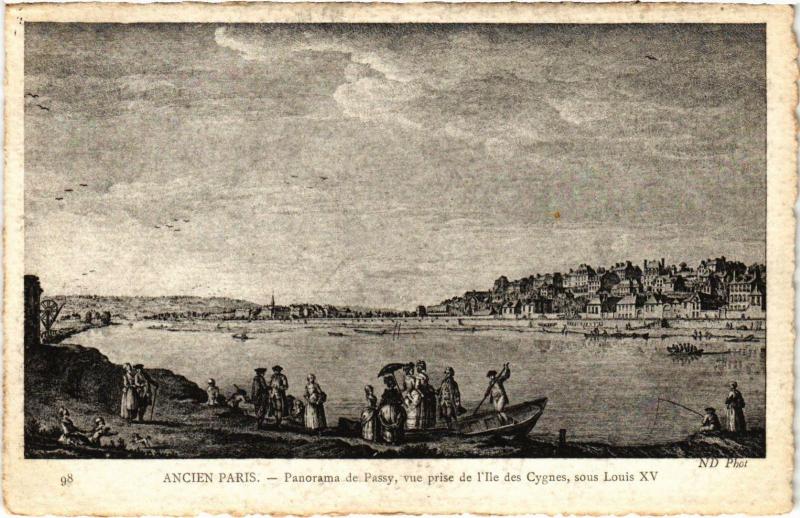 Carte postale ancienne Ancien Paris - Panorama de Passy