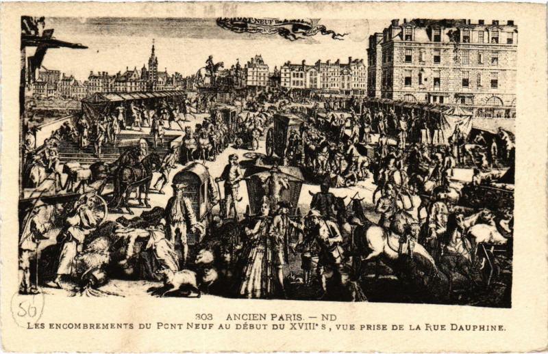 Carte postale ancienne Ancien Paris - Les Encombrements