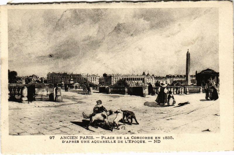 Carte postale ancienne Ancien Paris - La Place de la Concorde