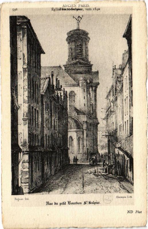 Carte postale ancienne Ancien Paris - Rue du Petit Bourbon