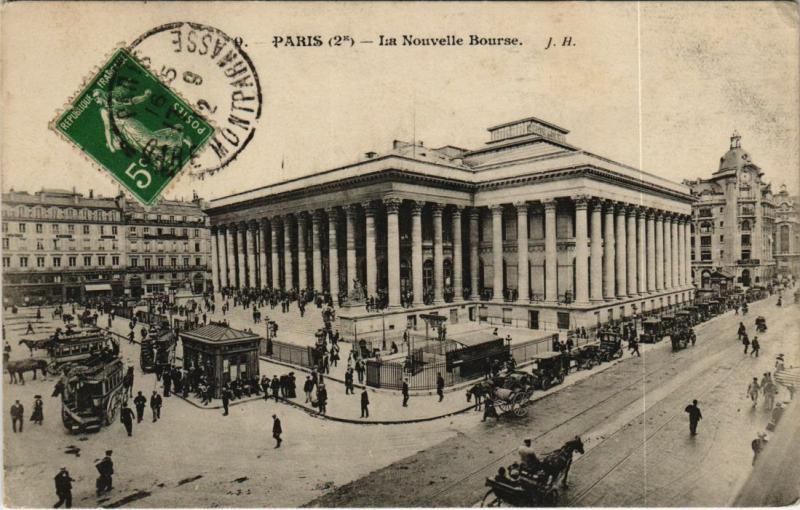 Carte postale ancienne Paris 2e - La Nouvelle Bourse à Paris 2e