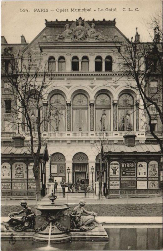 Carte postale ancienne Paris 3e - Opéra Municipal - La Gaité à Paris 3e