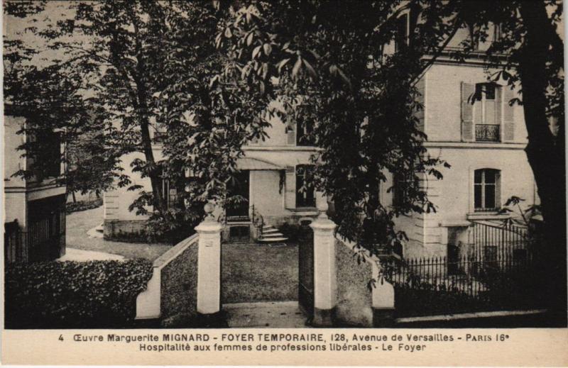 Carte postale ancienne Oeuvre de Marguerite Mignard - Foyer temporaire - Hospitalité aux femmes de professions libérales - Le Foyer à Paris 16e