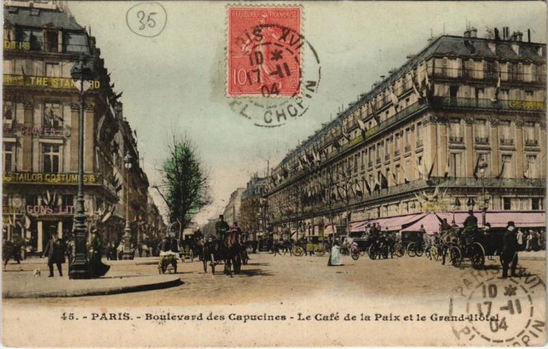 Carte postale ancienne Paris 2e - Boulevard des Capucines à Paris 2e