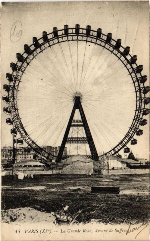 Carte postale ancienne La Grande Roue, Avenue de Suffren à Paris 15e