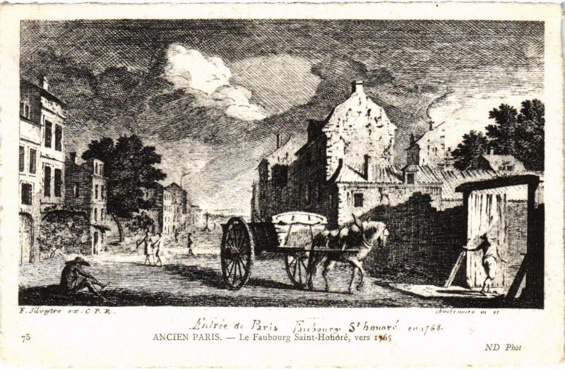 Carte postale ancienne Ancien Paris - La Porte Saint-Honoré