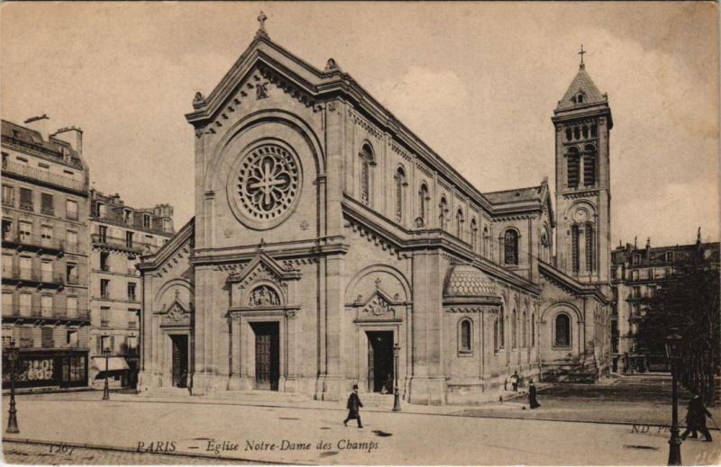 Carte postale ancienne Eglise Notre-Dame des Champs à Paris 14e