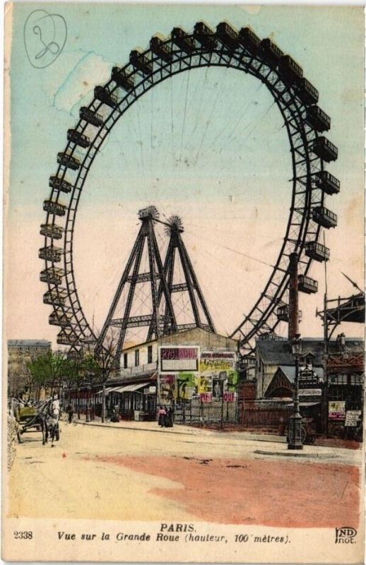 Carte postale ancienne Vue sur la Grande Roue à Paris 15e