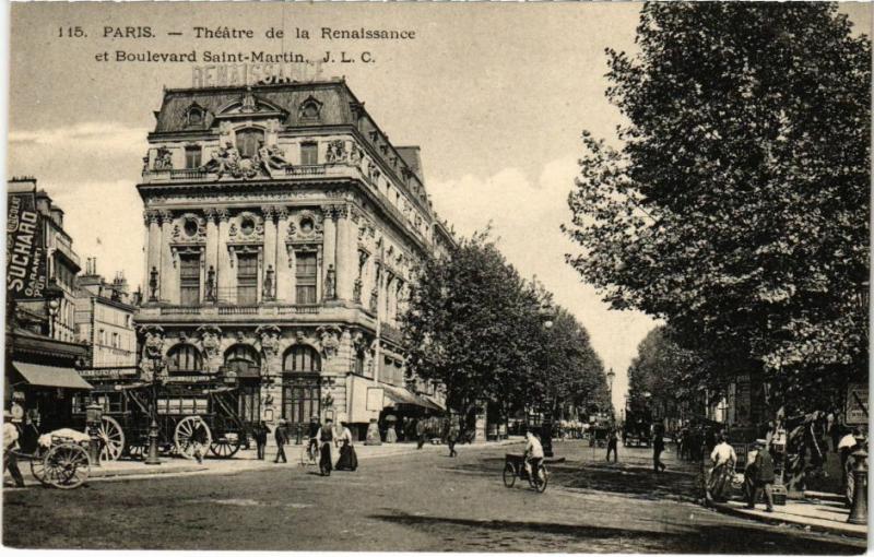 Carte postale ancienne Paris 10e - Théátre de la Reneaissance à Paris 10e