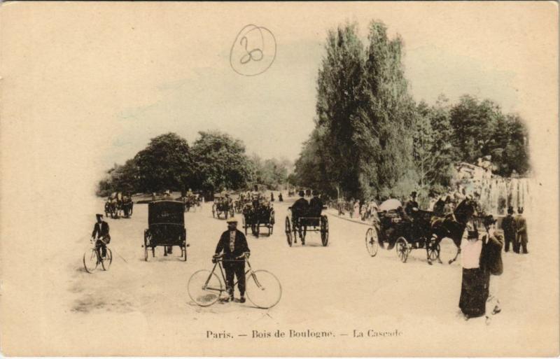 Carte postale ancienne Bois de Boulogne - Cascade à Paris 16e