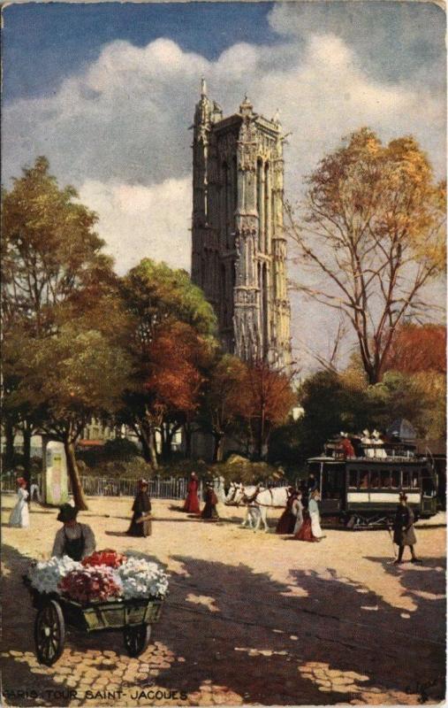 Carte postale ancienne Paris 4e - Paris Tour Saint-Jaques à Paris 4e
