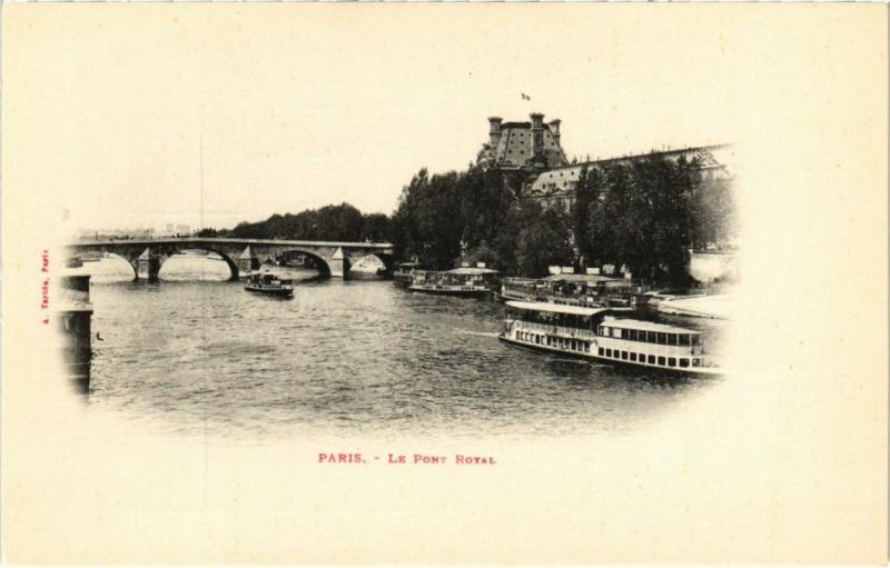 Carte postale ancienne Paris 1e - Le Pont Royal à Paris 1er