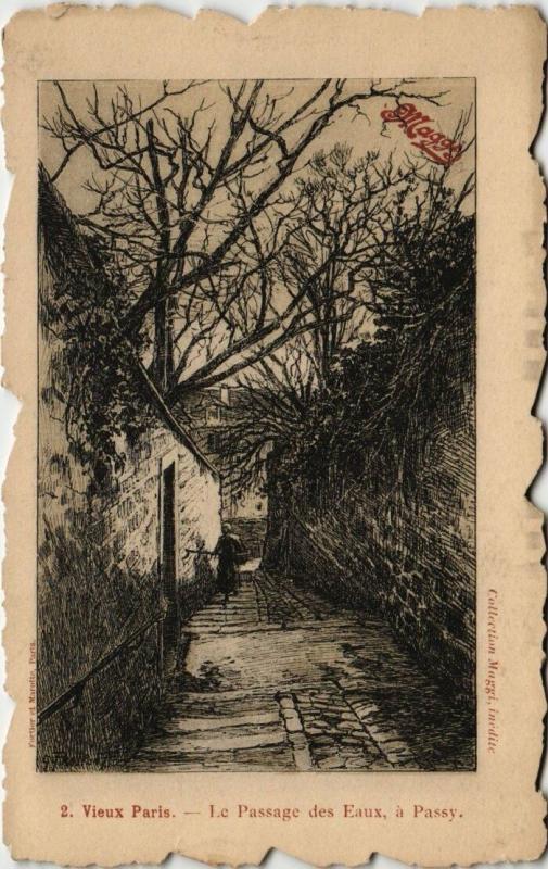 Carte postale ancienne Le Passage des Eaux, à Passy à Paris 16e
