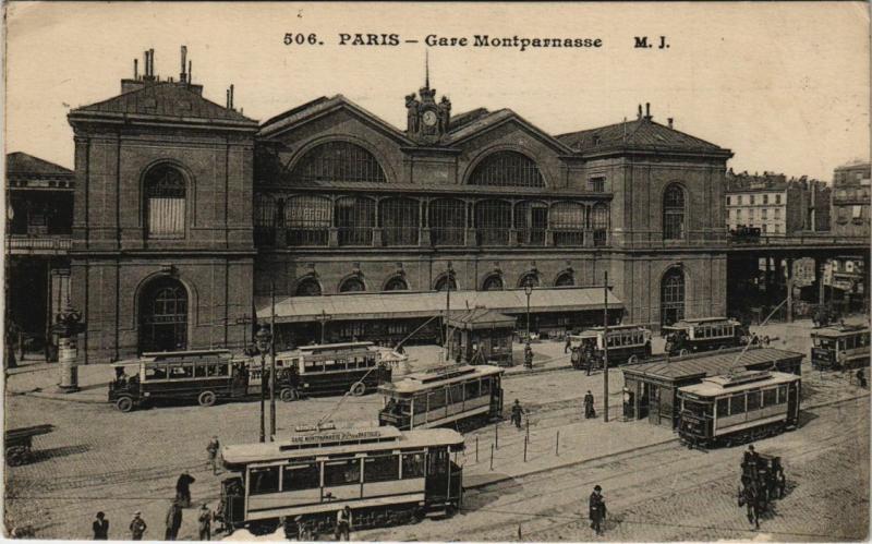 Carte postale ancienne Gare Montparnasse à Paris 6e