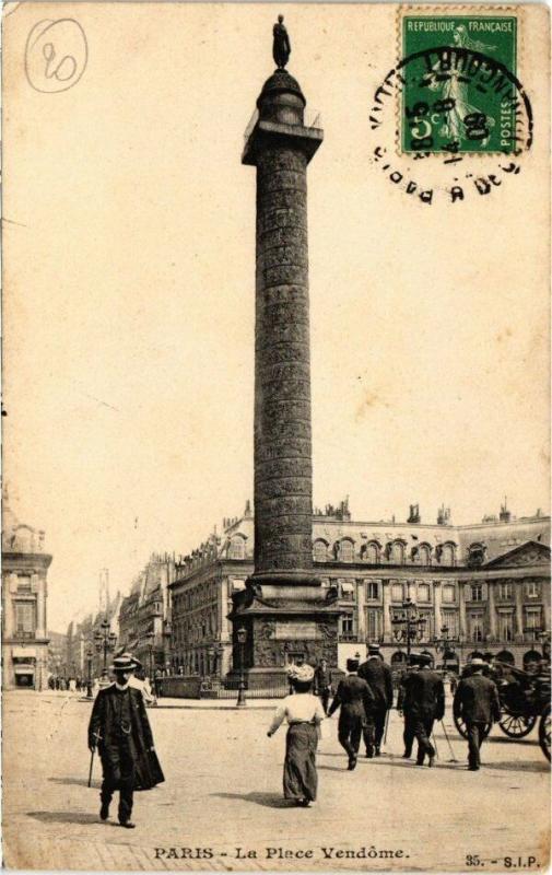 Carte postale ancienne Paris 1e - La Place Vendome à Paris 1er