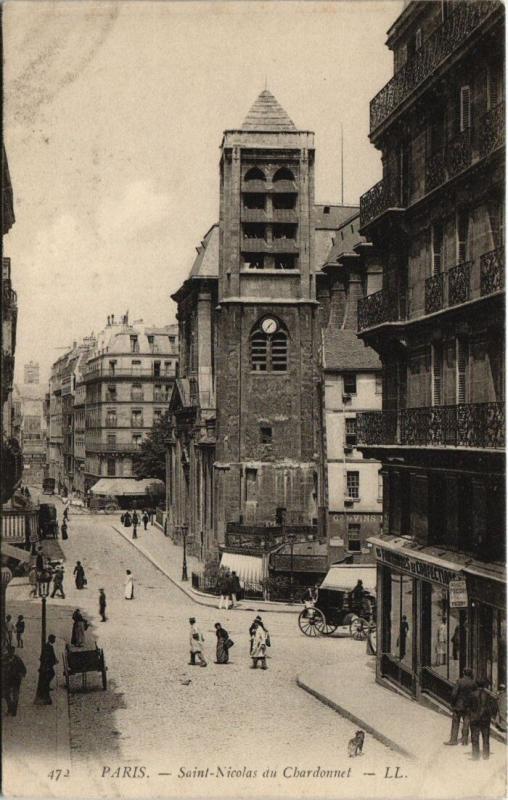 Carte postale ancienne Paris 5e - Saint-Nicolas du Chardonnet à Paris 5e