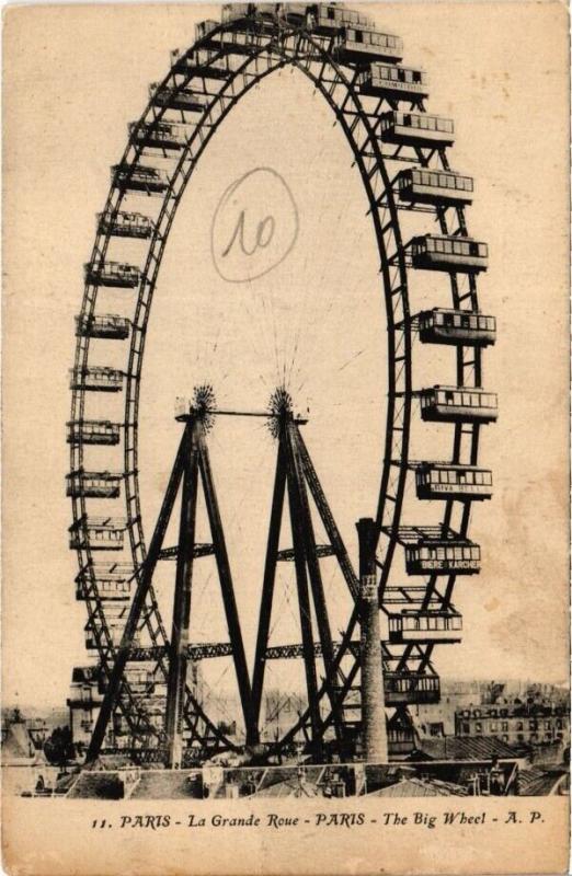 Carte postale ancienne La Grande Roue à Paris 7e