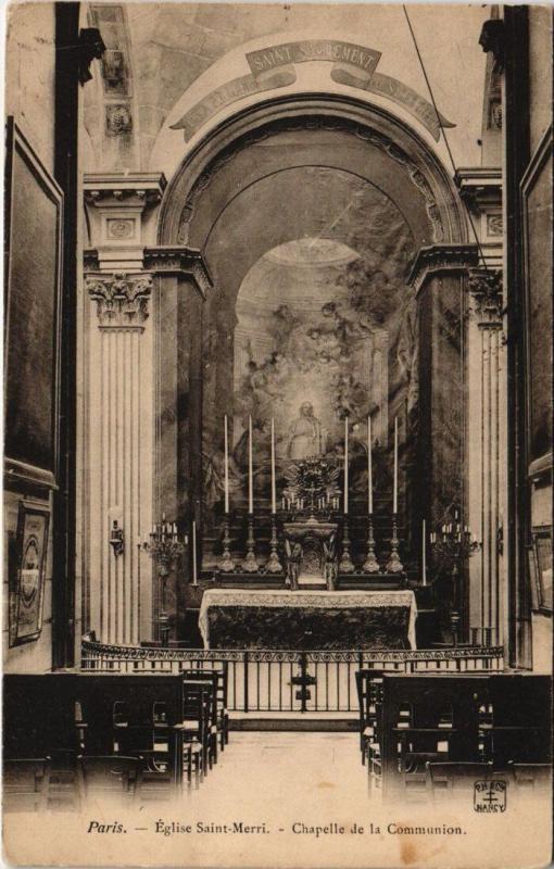 Carte postale ancienne Paris 4e - Eglise Saint-Merri - Chapelle de la Communion à Paris 4e