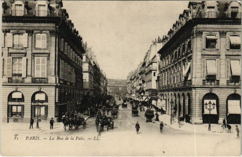 Carte postale ancienne Paris 2e - La Rue de la Paix à Paris 2e
