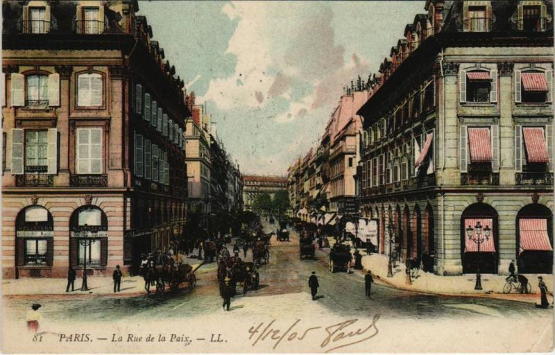 Carte postale ancienne Paris 2e - La Rue de la Paix à Paris 2e