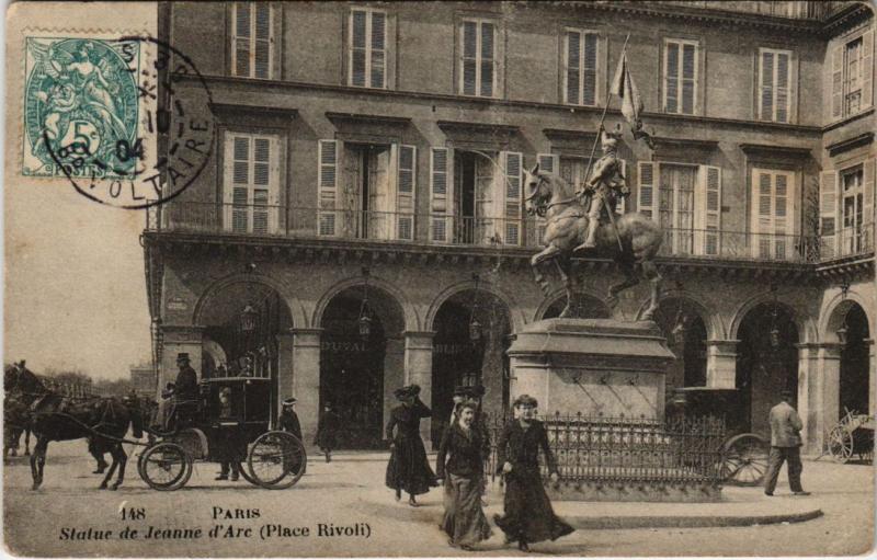 Carte postale ancienne Paris 1e - Statue de Jeanne d'Arc à Paris 1er