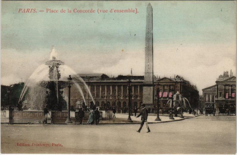 Carte postale ancienne Paris 8e - Place de la Concorde (vue d'ensemble) à Paris 8e